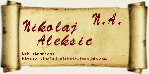 Nikolaj Aleksić vizit kartica